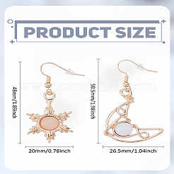 1Box Moon & Star Alloy Dangle Earrings&nbsp;EJEW-LP0003-78G
