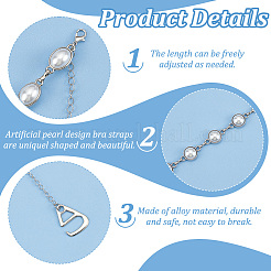 Plastic Imitation Pearl Non-slip Bra Straps&nbsp;FIND-FG00001