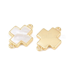 Natural White Shell Cross Pendants&nbsp;KK-P339-15G