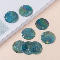 AB Color Plated Capiz Shell Pendants&nbsp;SSHEL-T008-01A