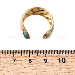 304 Stainless Steel Enamel Wide Cuff Open Rings for Women&nbsp;SA-K003-03D-G