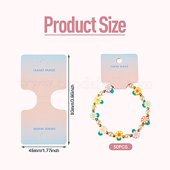 50Pcs Folding Paper Jewelry Display Cards&nbsp;ODIS-TA0001-07C