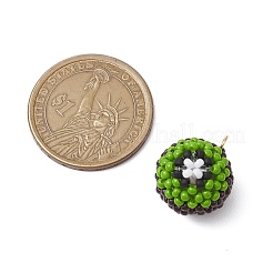 Beaded Kiwi Fruit Charms&nbsp;PALLOY-MZ00436