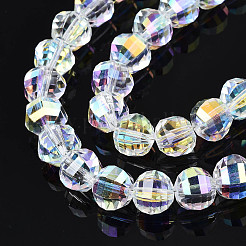 Electroplate Transparent Glass Beads Strands&nbsp;X-EGLA-N002-30-C01