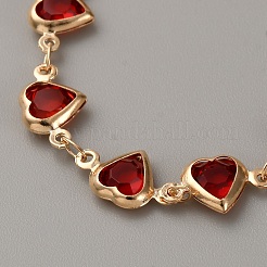 Alloy Rhinestone Link Chain Bracelets for Women&nbsp;BJEW-WH0023-65