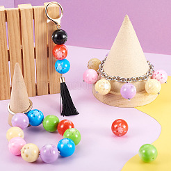 70Pcs 7 Colors Flower Opaque Resin Beads&nbsp;RESI-TA0001-55