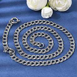 7MM 201 Stainless Steel Double Link Chains Necklaces for Unisex&nbsp;NJEW-K302-21P