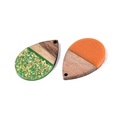 Opaque Resin and Walnut Wood Pendants&nbsp;RESI-T060-11M
