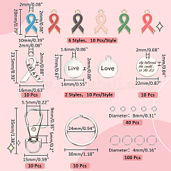 DIY Awareness Ribbon Theme Keychin Making Kit&nbsp;DIY-PH0020-71