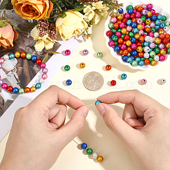 300Pcs Spray Painted Acrylic Beads&nbsp;MACR-PA0001-80