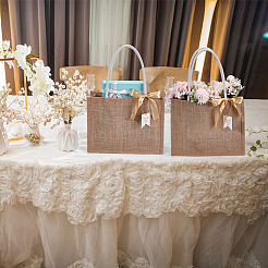 10Pcs Rectangle Canvas Cloth Tote Bags&nbsp;ABAG-UN0001-14