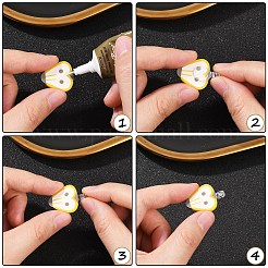 230Pcs 4 Styles Transparent ABS Plastic Pendant Blanks&nbsp;FIND-YW0007-54