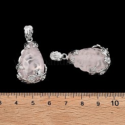 Natural Rose Quartz Pendants&nbsp;G-P393-P05