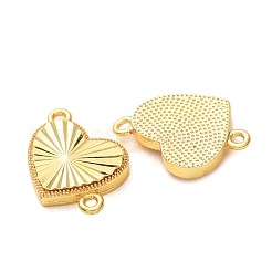 Brass Heart Links Connector Charms&nbsp;KK-H298-04G