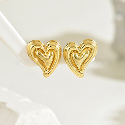 Stylish Heart 201 Stainless Steel Stud Earrings&nbsp;LD8214-2