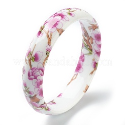Fashion Women's Printed Porcelain Bangles&nbsp;BJEW-J184-01