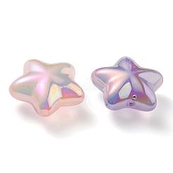 UV Plating Rainbow Iridescent Imitation Jelly Acrylic Beads&nbsp;X-OACR-C007-07