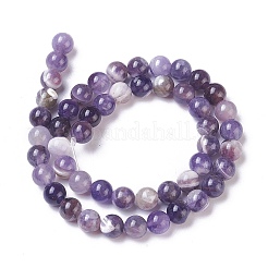 Natural Chevron Amethyst Beads Strands&nbsp;X1-G-I222-8mm-01
