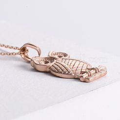 Stainless Steel Cute Owl Pendant Necklaces&nbsp;PB2327