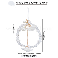 1Pc Crystal Flower Charm Moblie Straps&nbsp;AJEW-LP0001-13