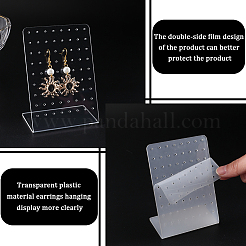 6Pcs Organic Glass Slant Back Jewelry Display Stands&nbsp;ODIS-CP0001-05