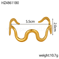 304 Stainless Steel Cuff Bangles for Women&nbsp;STAS-OY018-04G