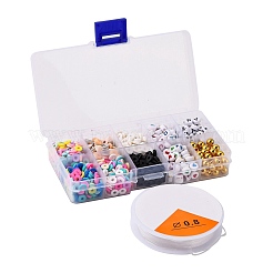 DIY Heishi Surfer Bracelet Making Kits&nbsp;DIY-FS0002-78