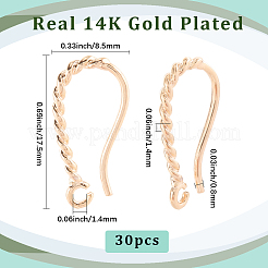 15 Pairs Brass Earring Hooks&nbsp;KK-SC0006-55