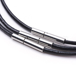 Cowhide Leather Cord Necklace Making&nbsp;MAK-G003-04B