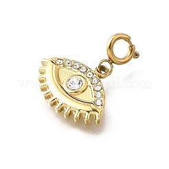 Eye 304 Stainless Steel Rhinestone Pendant Decorations&nbsp;STAS-H202-13G-01