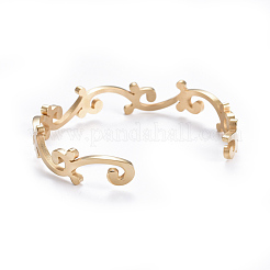 304 Stainless Steel Cuff Bangles&nbsp;BJEW-I277-02G