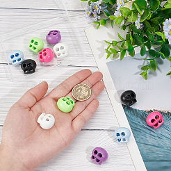 12Pcs 6 Colors Plastic & Iron Cord Locks&nbsp;FIND-WR0011-33