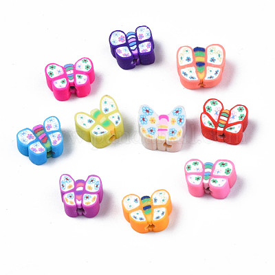 Handmade Polymer Clay Bead Strands&nbsp;CLAY-N006-71-1