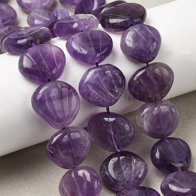Natural Amethyst Carved Beads Strands&nbsp;G-H339-A07-01B-1
