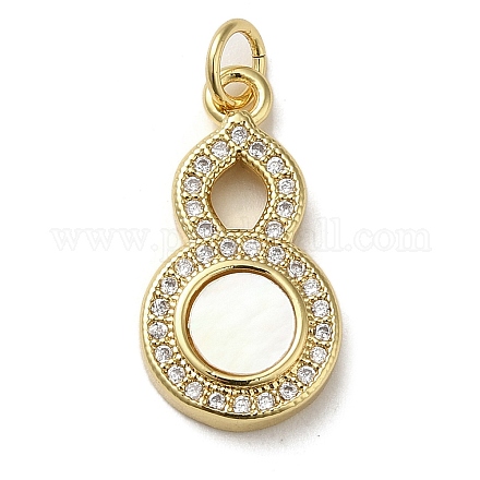 Brass Micro Pave Cubic Zirconia Pendants KK-Q808-26G-1