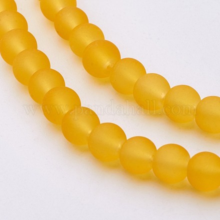 Baking Paint Transparent Glass Bead Strands X-GLAA-S031-6mm-11-1