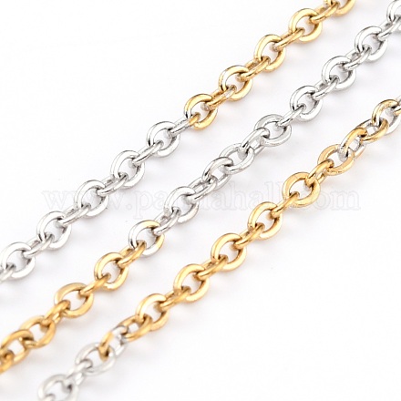 Two Tone 304 Stainless Steel Cable Chains&nbsp;CHS-B001-20-1