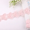 Polyester Lace Trim Ribbons, Garment Accessories, Butterfly, Pink, 2 inch(52mm), about 20Yard/roll