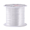 Flat Elastic Crystal String, Elastic Beading Thread, for Stretch Bracelet Making, Dyed, White, 0.8mm, about 9.84~10.93 yards(9~10m)/roll