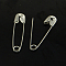 Iron Safety Pins, Platinum, 56x11x3mm, Pin: 1mm, about 500pcs/bag