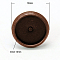 Brass Stud Earring Settings, Nickel Free, Red Copper, 10mm, Tray: 8mm, Pin: 0.5mm thick