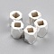Brass Spacer Beads, Cadmium Free & Lead Free, Long-Lasting Plated, Faceted Column, 925 Sterling Silver Plated, 2.6x2.5mm, Hole: 1.2mm