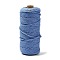 Cotton String Threads for Crafts Knitting Making, Cornflower Blue, 3mm, about 109.36 Yards(100m)/Roll