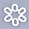 Acrylic Linking Rings, Quick Link Connectors, For Jewelry Chains Making, Oval, White, 19x14x4.5mm, Hole: 11x5.5mm, about 680pcs/500g