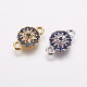 Brass Micro Pave Cubic Zirconia Links&nbsp;ZIRC-E143-47-1