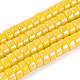 AB Color Plated Opaque Glass Beads Strands&nbsp;GLAA-T026-3x6mm-P13-1