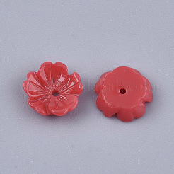 Opaque Resin Bead Caps&nbsp;RESI-T040-012