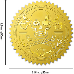 Plastic Self Adhesive Gold Foil Embossed Stickers&nbsp;DIY-WH0211-173