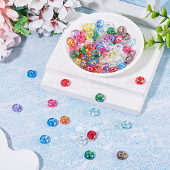 100Pcs UV Plating Transparent Acrylic European Beads&nbsp;OACR-TA0004-92