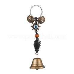 Braided Nylon Thread Pouch Natural Obsidian Pendant Decorations&nbsp;HJEW-JM02102